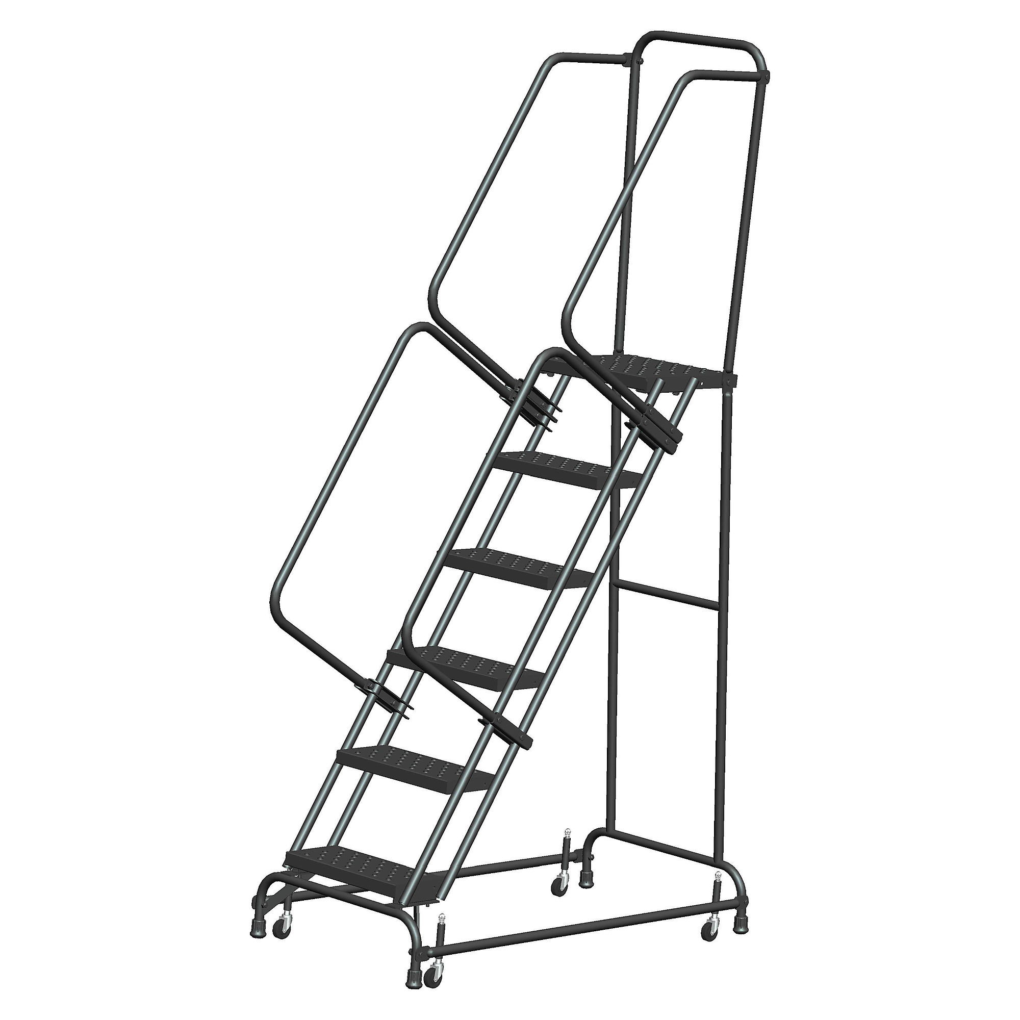 Ballymore, Rolling Ladder, Overall Height 90 in, Steps 6 Material Steel, Model# FSH618P